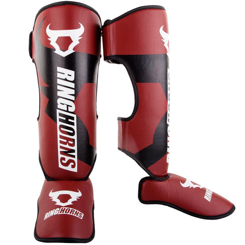 Ring horns Charger Shin Guards Red & Black