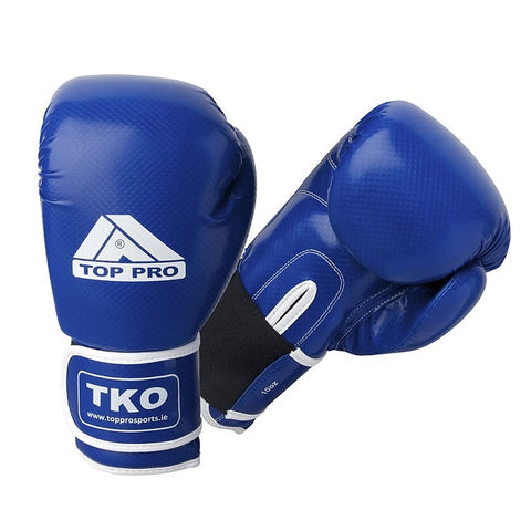 Top Pro Fighter Gloves Blue & Volt Yellow 16oz